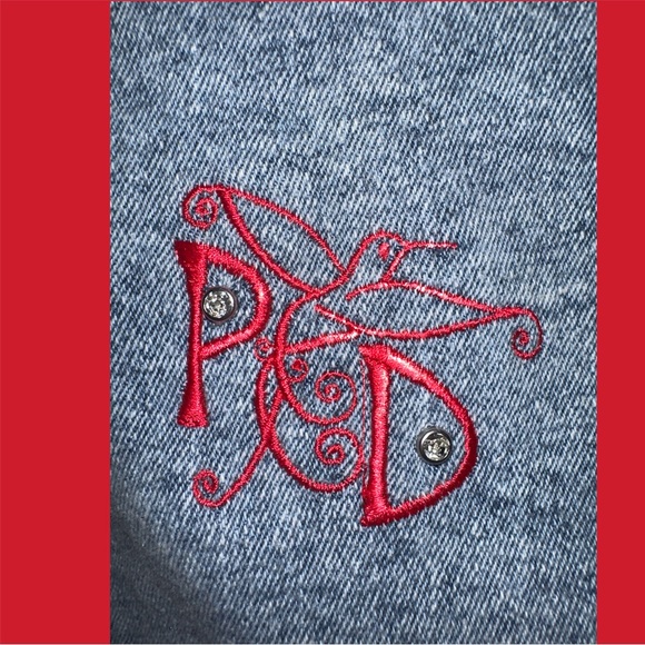 Betty Boop Embroidered Got Football Denim Vest - Picture 8 of 10